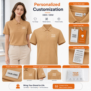 Polo personnalisé en gros avec logo, 100 % polyester 180 g/m², séchage rapide, respirant, manches courtes, uniforme de personnel pour hommes et femmes - Product Image 5