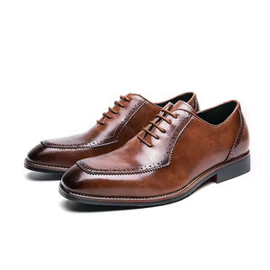 Nouvelle collection S0068X – Mocassins légers en cuir véritable de vachette pour homme, bord ouvert, brodés, style automne, pour occasions formelles - Product Image 1