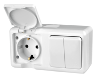 Interrupteurs et prises étanches industriels, 2 ports USB, prise standard 2PIN/3PIN, 125A 13A 63A, IP54