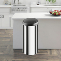 Poubelle intelligente à capteur à induction, très vendue en Europe, 30 L, en acier inoxydable avec couvercle, pour usage intérieur