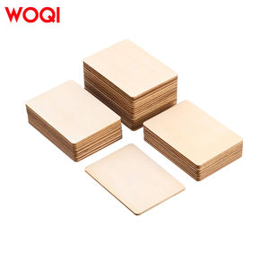 WOQI bitmemiş gravür boşlukları dikdörtgen ahşap plak plaklar DIY sanat zanaat proje dekorasyon için - Product Image 2