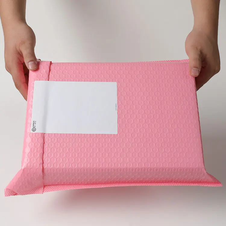 high quality shipping bubble packaging supplies plastic mailing pink poly envelope bags