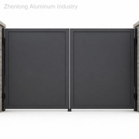 Portails d'entrée contemporains de luxe en aluminium avec design automatique étanche pour usage résidentiel
