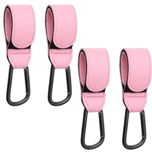 Clips de Aleación de Aluminio con Estilo de Cuero PU Ecológico para Cochecito, Ganchos Antideslizantes, Accesorios de Moda Universales para Bebé - Product Image 1