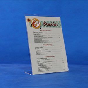 Table A3 <span class=keywords><strong>A4</strong></span> A5 A6 Signe Porte-Menu Acrylique Présentoir - Product Image 2