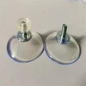 Environmentally Friendly 45mm Mushroom Head Suction Cup Flat Head Thickened PVC Plastic Transparent Glass Suction Cup