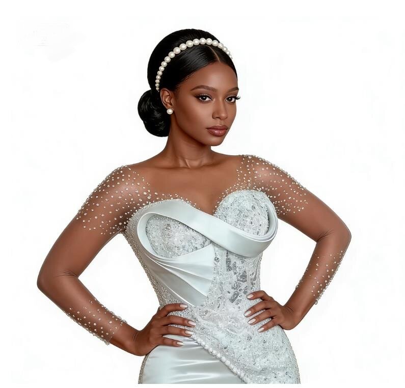 wedding dress with pearl beading Sherri Hill Tight Pearl Beaded Prom Dress 58005 Black/Silver / 16 main image 1