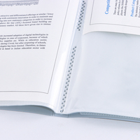Carpeta de Presentación Personalizada con Cubierta de PP A4, 30 Bolsillos, Transparente, Impermeable, para Oficina
