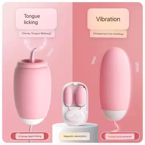 External suction and internal shock Fun <b>vibrating</b> egg portable storage adult toy supplies wholesale - Product Image 3