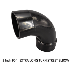 אביזרי צנרת ABS בקוטר 3 אינץ', זווית 90 מעלות, ארוכים במיוחד, בהתאמה אישית מהמפעל - Product Image 2