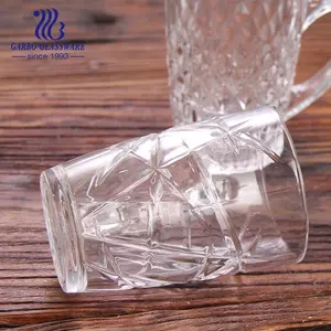 Hot Sale Engraved 200ml Tea Glass Mug Wholesale Beer Cup With Handle Juice Beverage Drinkware For Restaurant