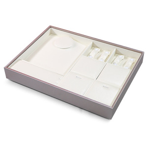 Exhibidores de Joyería de Alta Gama, Bandeja para Anillos, Aretes, Collares y Pulseras, Placa de Jade Plateada, Caja de Empaque, Exhibición de Fábrica - Product Image 5