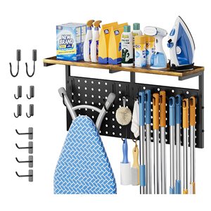 Low Price Vintage Waterproof Wall Mount Ironing <strong>Board</strong> Hanger <strong>Iron</strong> <strong>Board</strong> Holder <strong>Storage</strong> Shelf Broom Mop Organizer Pot <strong>Storage</strong> for - Product Image 1