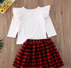 Venta al por Mayor de Conjuntos de Ropa para Niños, Estilo Nuevo, Camisetas de Manga Larga con Encaje para Niñas, Conjunto de Vestido de 2 Piezas - Product Image 2