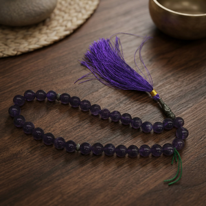 พลอยอเมทิสต์10มม. tasbih จาก33 BDS สำหรับจิตวิญญาณความสงบสุขและคุณภาพหินธรรมชาติ tasbih - Product Image 2