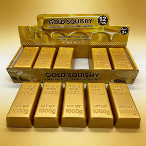 2026 New Gold Squishy Toys Soft PU Foam Squeeze Gold Bar <b>Fidget</b> Toy for Kids Sensory Party Favors - Product Image 6
