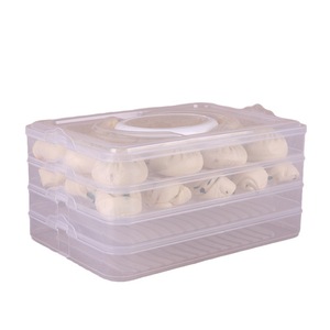 Egg Storage Box 24 Compartment Stackable Plastic With Lid For Eggs Dumplings Wontons Seafood - Product Image 5