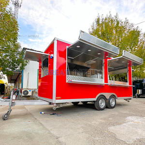 China Fully Equipped Kitchen Vending Drink Trailer Hot Dog Foodtruck Food Trucks Trailer for Sale in Germany with Fryer - Product Image 6