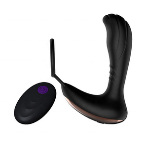 Aufladen Silikon elektrische Prostata-Massage Anal Plug Mit Fernbedienung, <span class=keywords><strong>2</strong></span> in 1 Leistungs starke Prostata-Massage gerät Spielzeug für Männer Sex - Product Image 4