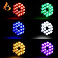 Luz LED Par Profesional AICPOSE con Control DMX, Resistente al Agua, 18 Piezas de 18W, Color Completo, para Escenarios y Fiestas