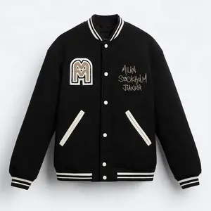 Custom Manufacturer Embroidery Patch Letterman Varsity Jacket For Men High Quality Bomber Jacket