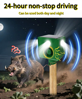 Lampe LED Solaire Anti-Parasites pour Volailles avec Lumières Clignotantes, Indice IP64, Lumière du Jour 5000K, Angle de Faisceau 360° pour Éloigner les Animaux