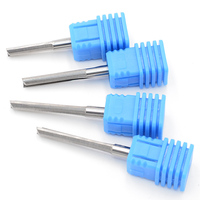3.175mm 4mm 6mm 8mm tige 2 cannelures carbure de tungstène fraise en bout CNC routeur peu gravure peu fente droite fraise