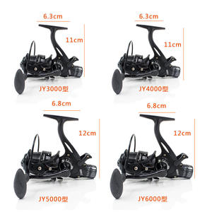 Ruota da pesca a doppio scarico doppia tazza in filo metallico freno anteriore e posteriore ruota da pesca alla carpa - Product Image 2