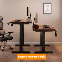 Bureau électrique moderne blanc réglable en hauteur avec mécanisme de levage pour bureau de direction