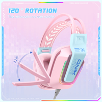 ONIKUMA X13 Casque d'ordinateur Gamer Casque Rgb LED Lights Wired 3.5Mm Gaming Headset USB Gaming Headset