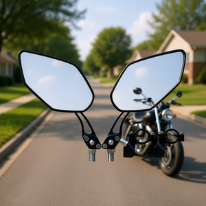 Espejo retrovisor para bicicleta, metal negro, D0100HEM9MU, visibilidad mejorada, ciclismo - Product Image 2