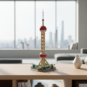 ตัวต่อพลาสติก ABS สร้างสรรค์รูปทรงหอคอยโอเรียนทัลเพิร์ลเซี่ยงไฮ้ แบรนด์ Wange ประเทศจีน ชิ้นส่วนขนาดเล็ก ประกอบเข้ากันได้ - Product Image 6