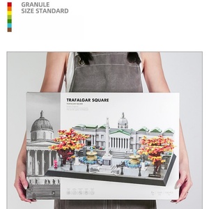 Bloques de Construcción de ABS con Temática del Plaza <span class=keywords><strong>Trafalgar</strong></span> de Londres, Inglaterra, Modelo Arquitectónico Creativo a Escala 1:1, Juguete DIY Divertido, Venta al Por Mayor OEM - Product Image 3