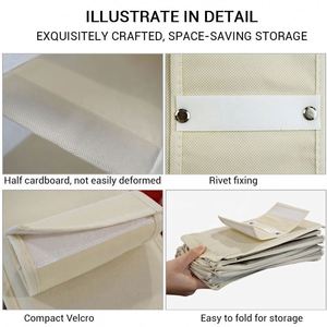 Good Quality Wardrobe Hanging Storage Sturdy Canvas 10 Shelves 20 Compartments Organizer for Shoes <b>Clothes</b> - Product Image 3