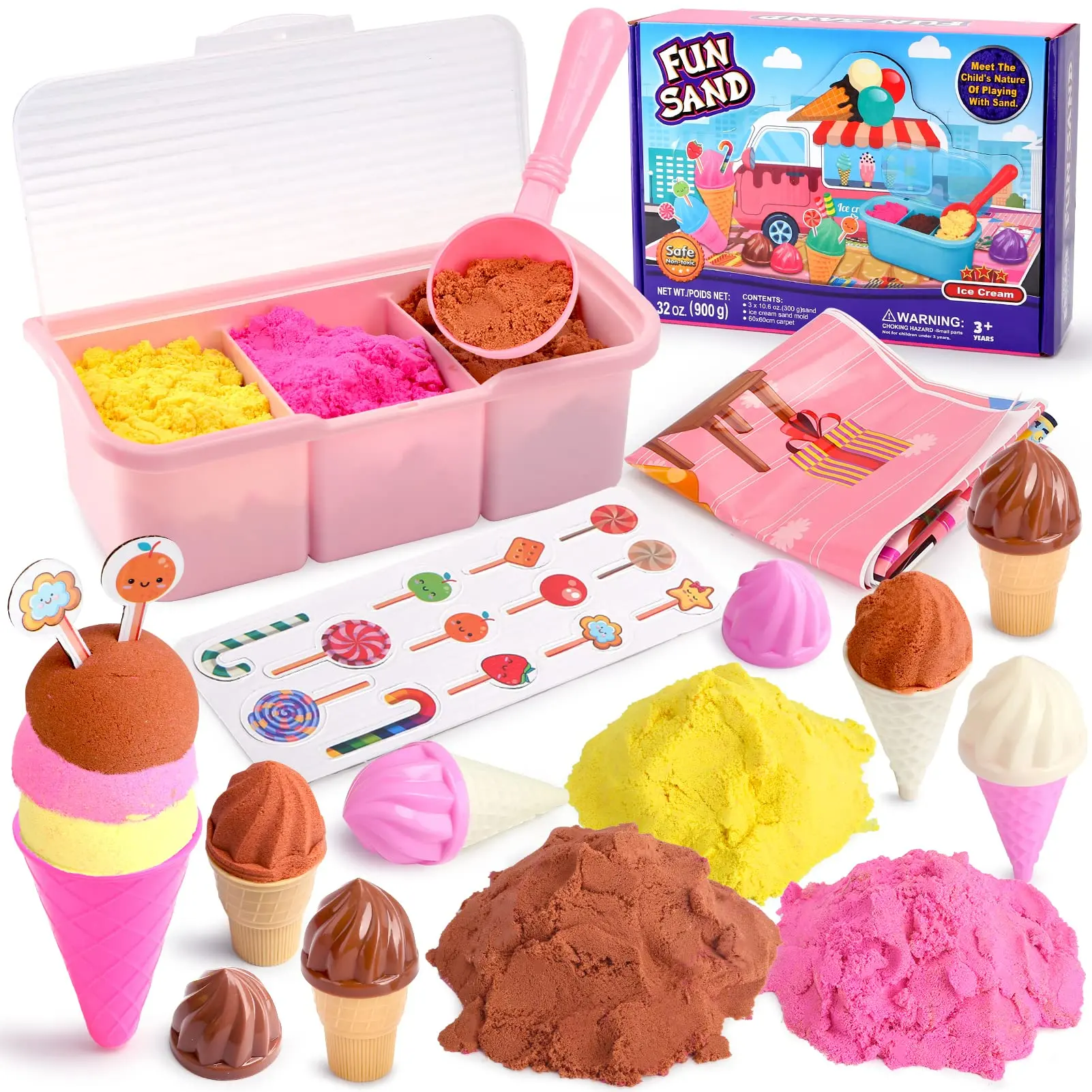 आइसक्रीम खेलने रेत खिलौने बच्चों के लिए गर्मियों में पानी खेलने सेट प्लास्टिक रेत आइसक्रीम कोन खिलौना समुद्र तट