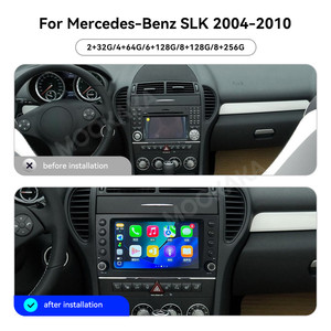 Radio para Auto MOOKAKA de 8.0 Pulgadas para <span class=keywords><strong>Mercedes</strong></span> <span class=keywords><strong>Benz</strong></span> SLK 2004-2010, Autoradio Multimedia con GPS, Navegador, 4G, WIFI, Video, Estéreo, Carplay Inalámbrico - Product Image 2