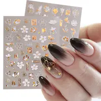 10pcs Gold Silver Metal Mirror Nail Art Foil Metallic Holographic