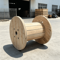 Carrete de Madera Sólida de Gran Capacidad para Enrollar Cables, Hecho a Medida para Cable de Fibra Óptica en Construcción, Tambores de Madera para Cables