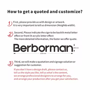 Siêu tháng ba nóng bán chữ lớn 3D LED đăng ký 3D ký bảng thư làm kim loại thư Backlit Đăng 3D Nhà sản xuất - Product Image 6