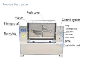 50-350KG Horizontal Dough Mixer Commercial Biscuit Dough Mixing <b>Machine</b> | Industrial Bakery Equipment - Product Image 4