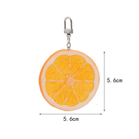 Porte-clés et pendentifs 3D en forme de fruits (tranche de citron, pastèque, fraise) pour sacs à main, clés de voiture, décorations et cadeaux de mariage pour invités