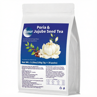 Thé aux fleurs de Poria et graines de jujube de qualité supérieure, en sachets pyramidaux, 30 unités