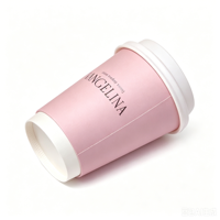 Gobelets à café jetables avec couvercles, double paroi, logo personnalisé - Gobelets en papier à emporter de 8/12/16 oz pour cafés, biodégradables et étanches