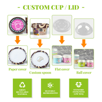 ZJPACK Contenant en papier biodégradable de qualité alimentaire avec logo personnalisé, imperméable, pour desserts et glaces