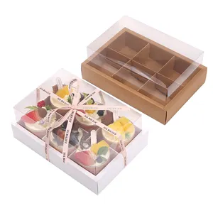 Bakkerijdozen, stevige dozen voor koekjes, cupcakes, macarons, desserts, traktaties, bruiloft, voedsel, taartverpakkingen, <span class=keywords><strong>2</strong></span>/4/6/9 vakken - Product Image 1