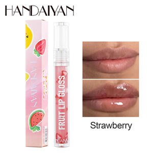 HANDAIYAN Fruit Lip Oil Gloss Venta al por mayor a granel 6 colores Otros productos de maquillaje <span class=keywords><strong>New</strong></span> Hidden Lip Line Hidratante <span class=keywords><strong>Essence</strong></span> <span class=keywords><strong>Lipgloss</strong></span> - Product Image 4