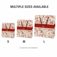 Sacs en papier kraft perforés de luxe personnalisés et recyclables avec poignée en corde de coton et pelliculage mat pour magasins de vêtements et cadeaux
