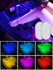 Lampe de lecture multifonction pour voiture, lampe d'ambiance LED, lampe de toit de voiture à détection tactile, recharge USB, lampe d'urgence pour voiture - Product Image 2