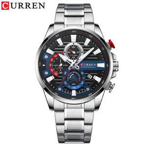 Reloj de Pulsera Curren 8415 para Hombre, Marca de Primera Calidad, Deportivo, de Cuarzo, Lujoso, Completamente de Acero, Resistente al Agua, Cronógrafo, 22 mm, Reloj Masculino - Product Image 3