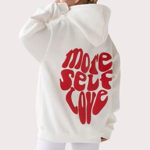 <span class=keywords><strong>Felpa</strong></span> con Cappuccio <span class=keywords><strong>Oversize</strong></span> Casual in Cotone Pesante Personalizzata con Stampa a Rilievo per <span class=keywords><strong>Donna</strong></span> - Product Image 5